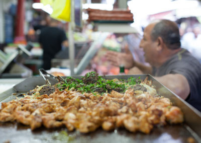 Meaty Lunch, Carmel market, Tel Aviv, Israel